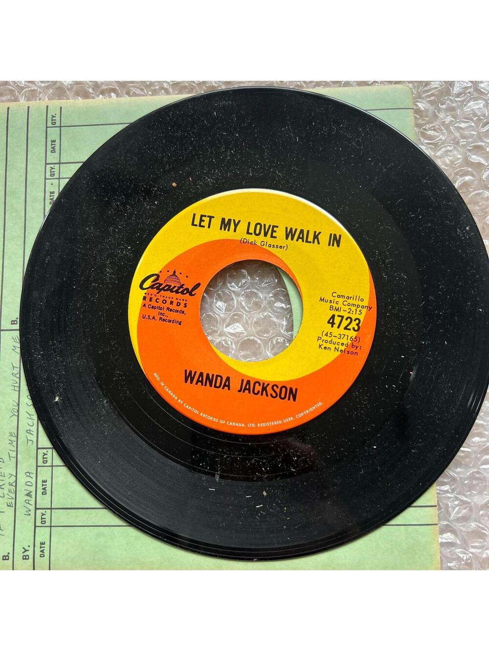 Wanda Jackson – If I Cried Every Time You Hurt Me 45rpm 7' Vinyl Record R86